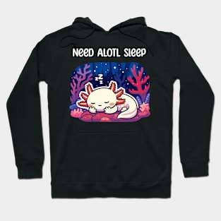 Cute Axolotl Sleeping Hoodie